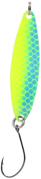 FTM Spoon Heavy | Chartreuse / blue / white with dots 6,5g