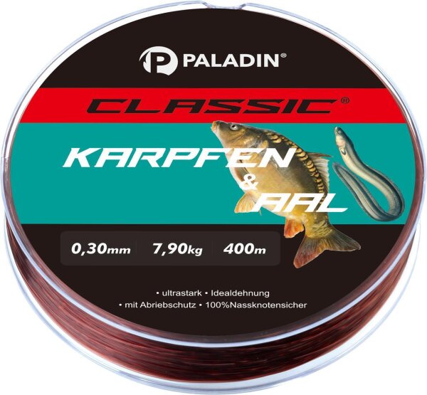 Paladin Classic | Zielfischschnur | Karpfen / Aal 0,30mm / 7,9 kg