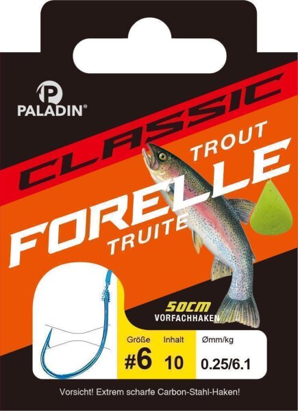 Paladin CLASSIC® Zielfischhaken gebunden| Trout/Forelle| - Präzision und Zuverlässigkeit