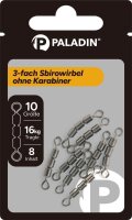 Paladin 3-fach Sbirowirbel ohne Karabiner | 8 Stück  | Gr.20 / 6 kg