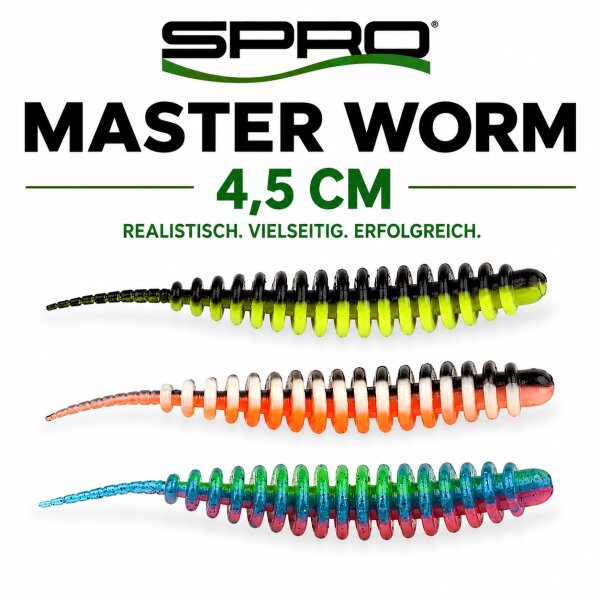 Trout Master Master Worm 4,5 cm – UV-aktiver Forellenköder