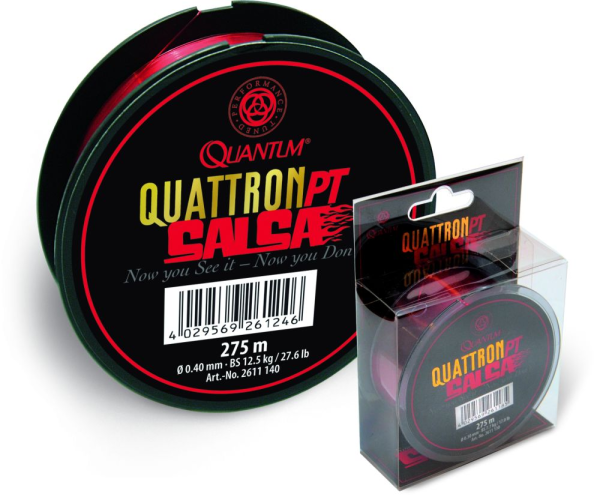 Quantum Quattron Salsa | &Oslash;0,22mm | 275m | 4,50kg | Transparent Rot