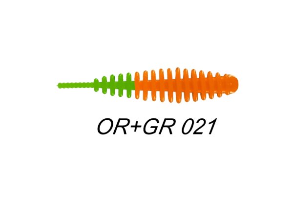 MilS Trout Bait LECH 43mm | #021 Orange+Green | Knoblauch | 7 St&uuml;ck