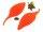 FTM Omura Baits Pongo Junior 45mm | Neon Orange | Krill | 7 St&uuml;ck