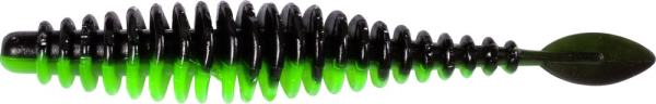 Magic Trout T-Worm P-Tail | Neon Gr&uuml;n/Schwarz | K&auml;se | 6 St&uuml;ck