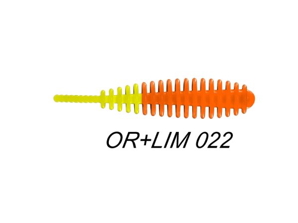 MilS Trout Bait RIBS 50mm | #022 Orange+Lime | Bubblegum | 7 St&uuml;ck