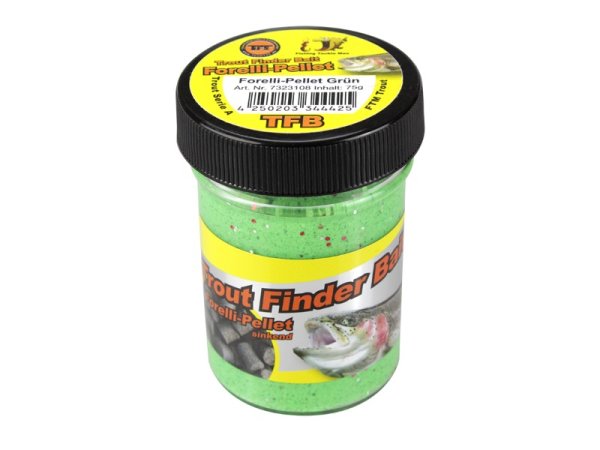 TFT Finder Bait Forelli-Pellet Glitter 75g | Grün sinkend
