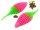 FTM Omura Baits Pongo Junior 45mm | Neon Pink Neon Grün | Knoblauch | 7 Stück
