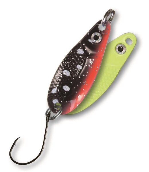 Paladin Trout Spoon The Eye | 3,9g | Lady Bug-Glitter/Fluo-Gelb UV