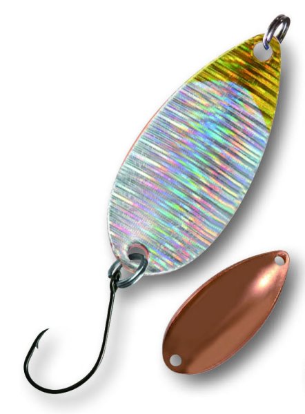 Paladin Trout Spoon Wave | 4,5g | Holo-Silber-Gold/Kupfer UV