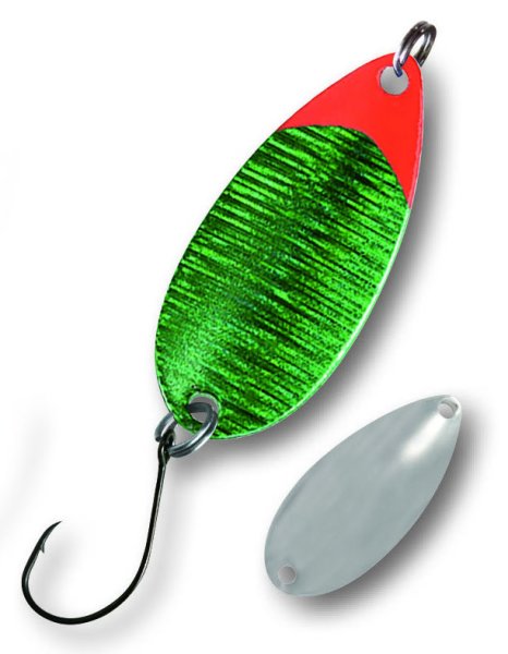 Paladin Trout Spoon Wave | 4,5g | Holo-Grün-Rot/Silber UV
