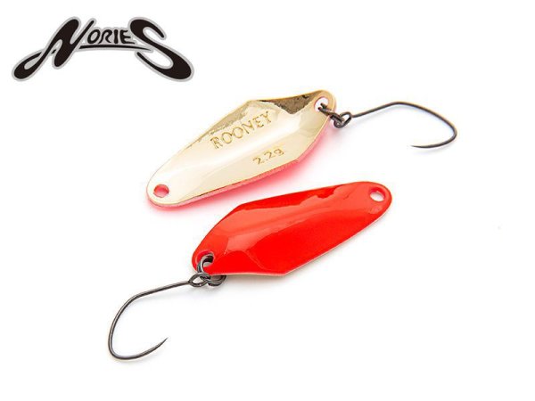 Nories Masukuroto Rooney Trout Spoon | 1,5g | #001 Fluo Rot/Gold