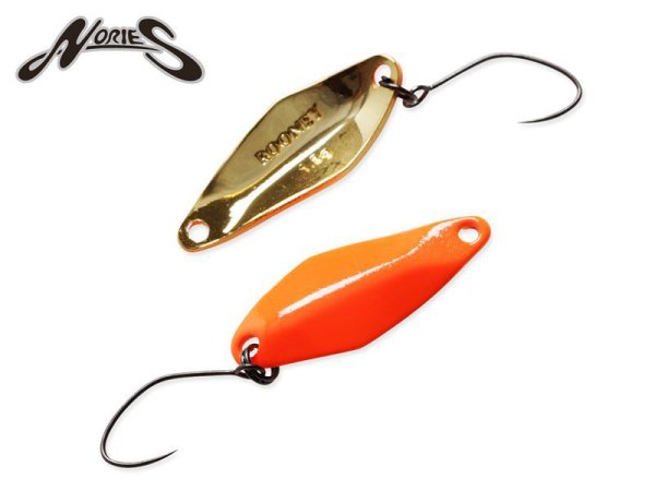 Nories Masukuroto Rooney Trout Spoon | 1,8g | #033 Fluo Orange/Gold